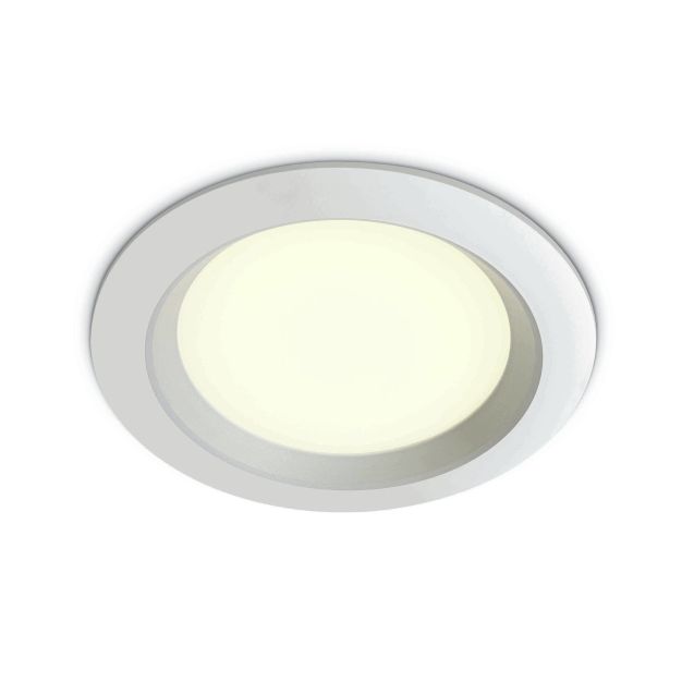 ONE Light Budget Downlight Range - downlight - Ø 116 mm, Ø 85 mm à encastrer - 7W LED incl. - blanc - couleur de lumière blanc chaud