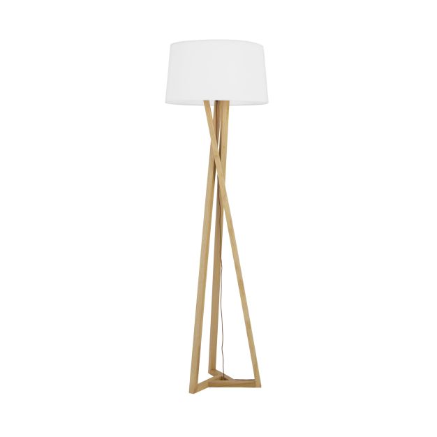 Nova Luce Salino - lampadaire - Ø 50 x 164 cm - brun clair et blanc