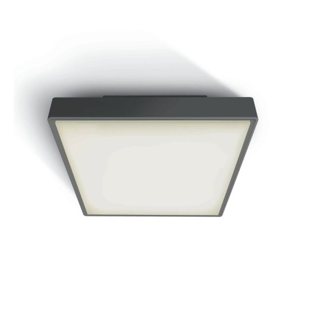 ONE Light LED Plafo Outdoor Square - plafonnier extérieur - 29,5 x 29,5 x 8 cm - 24W LED incl. - IP65 - anthracite