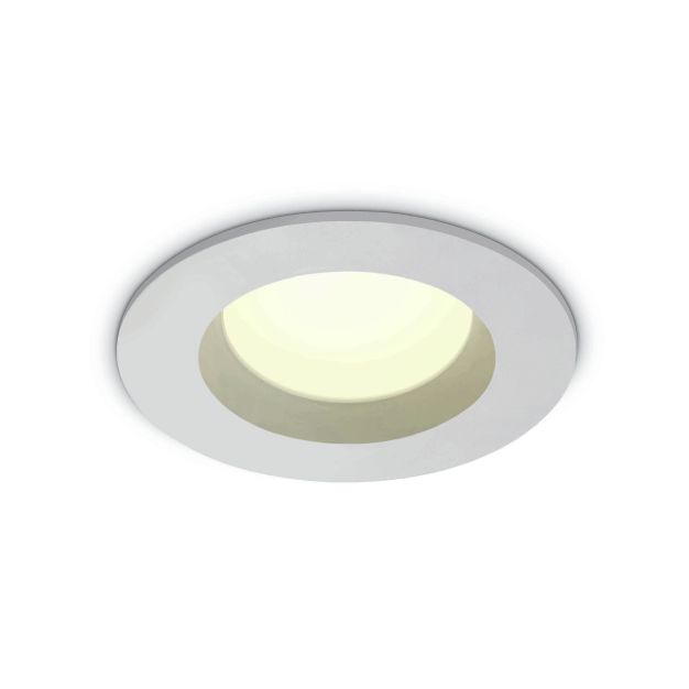 ONE Light Salle de bain Downlights - spot encastré - Ø 80 mm, Ø 65 mm encastré - 7W LED incl. - IP54 - blanc - couleur de lumière blanche