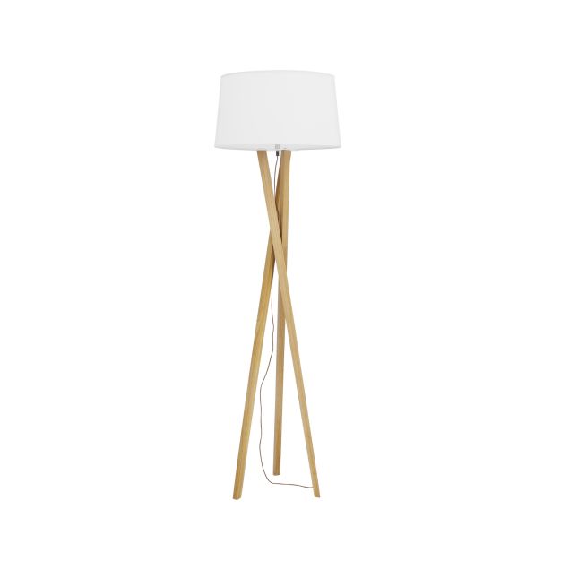 Nova Luce Salino - lampadaire - Ø 50 x 160 cm - brun clair et blanc