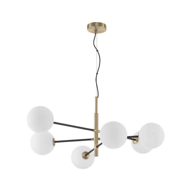 Nova Luce Vitra - lampe suspendue - 103 x 75 x 136 cm - or satiné et noir