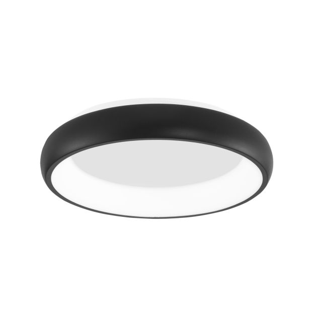 Nova Luce Albi - plafonnier - Ø 41 x 8,5 cm - 32W LED dimmable incl - noir sable