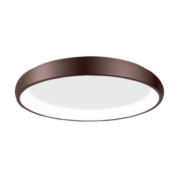 Nova Luce Albi - plafonnier - Ø 61 x 8,5 cm - 50W LED dimmable incl - brun