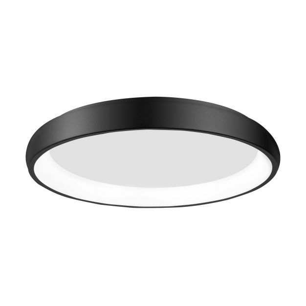 Nova Luce Albi - plafonnier - Ø 61 x 8,5 cm - 50W LED dimmable incl. - noir