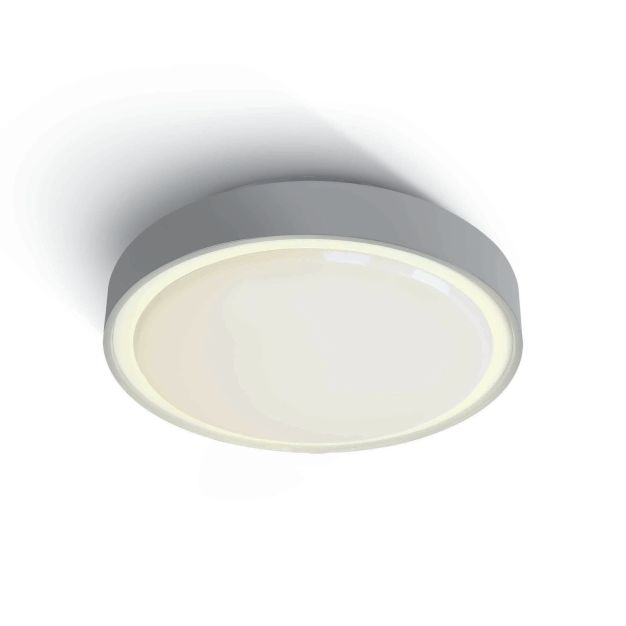 ONE Light E27 Plafo Outdoor - plafonnier extérieur - Ø 26 x 9,3 cm - IP65 - gris