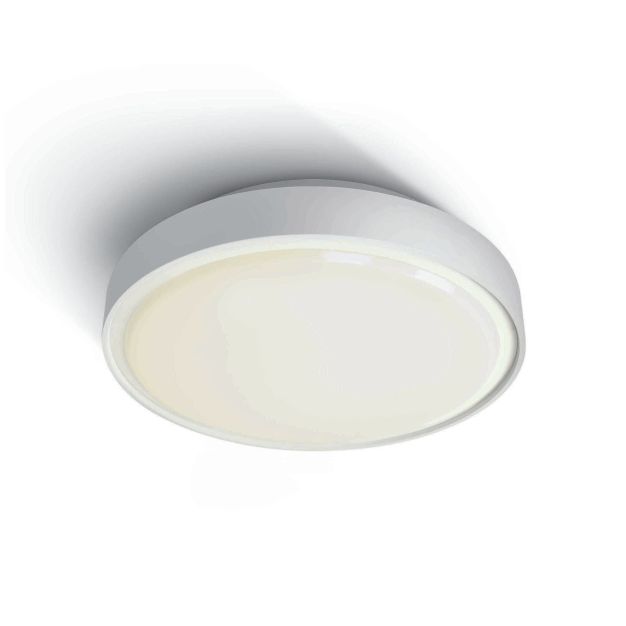 ONE Light LED Plafo Outdoor Round - plafonnier d'extérieur - Ø 30 x 8,3 cm - 24W LED incl. - IP65 - blanc - couleur de lumière blanc chaud