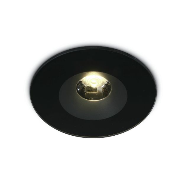 ONE Light Gamme Salle de Bains - spot encastrable - Ø 110 mm, Ø 94 mm encastrable - 6W LED incl. - IP65 - noir