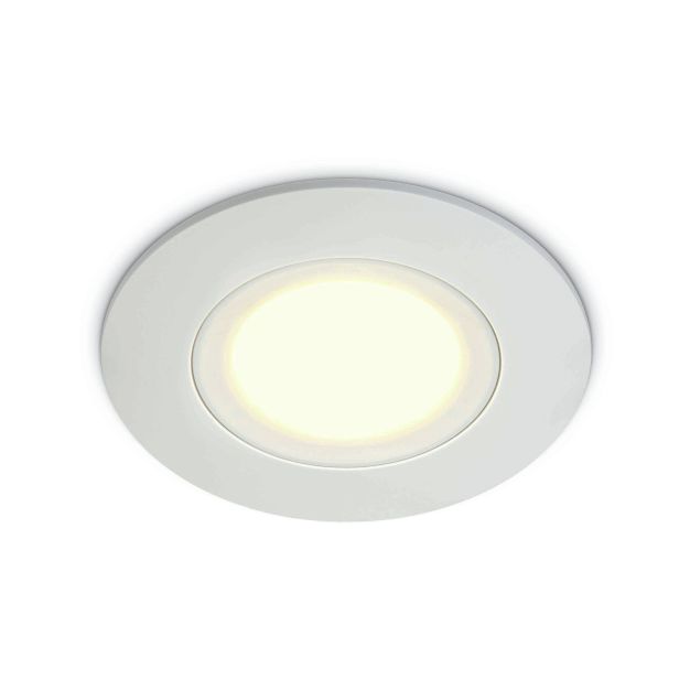 ONE Light Gamme Salle de Bains - spot encastré - Ø 85 mm, Ø 68 mm encastré - 6W LED incl. - IP65 - blanc - couleur de lumière blanche