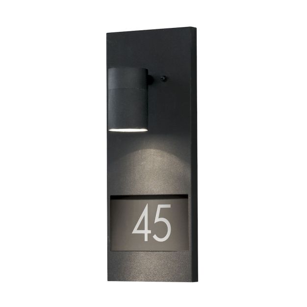 Konstsmide Modena House Number - applique murale - 11 x 41 x 16 cm - IP44 - noir