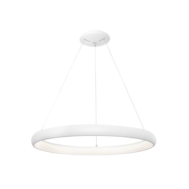 Nova Luce Albi - lampe suspendue - Ø 81 x 120 cm - 80W LED dimmable incl - blanc