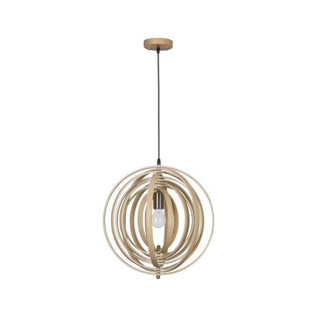 Nova Luce Asco - lampe suspendue - Ø 43 x 130 cm - brun clair