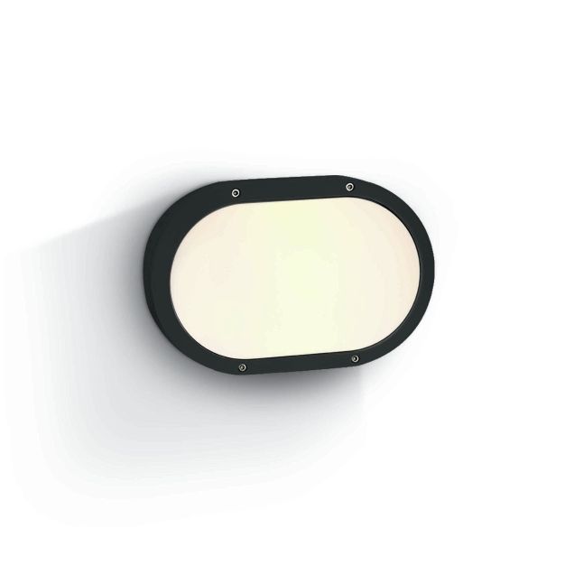 ONE Light Round E27 Outdoor - plafonnier extérieur - 27,3 x 8 x 18,1 cm - IP54 - noir