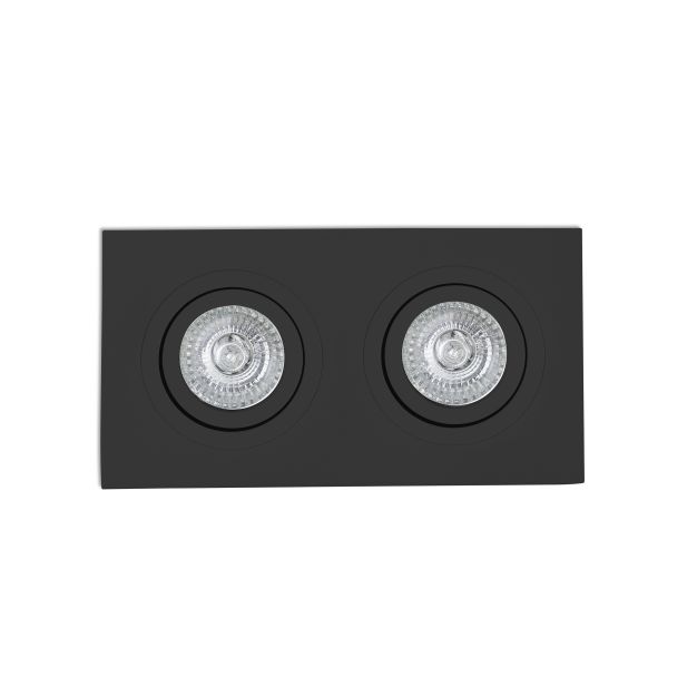 Faro Radon - spot encastrable - 180 x 92 mm, 170 x 80 mm encastrable - noir mat