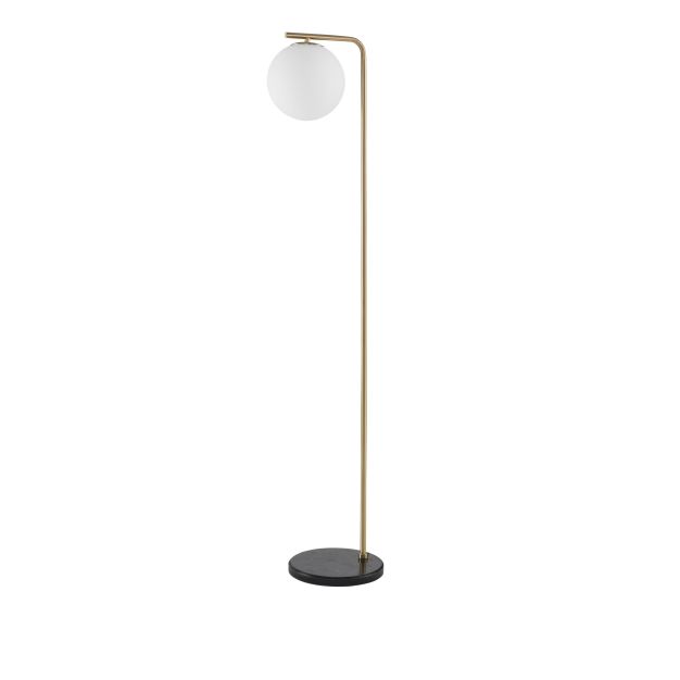 Nova Luce Alvarez - lampadaire - 140 cm - or satiné et opale