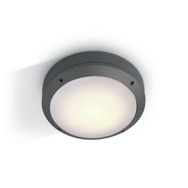 ONE Light Round E27 Outdoor - plafonnier extérieur - Ø 26,5 x 8,8 cm - IP54 - anthracite