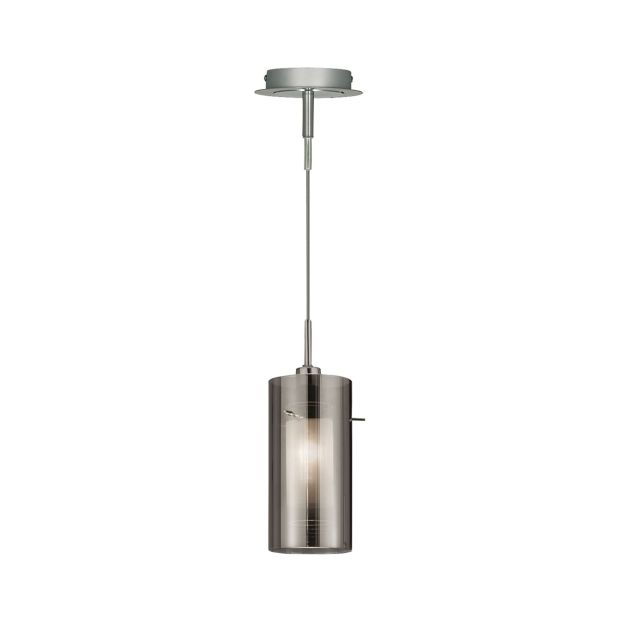 Searchlight Duo 2 - lampe suspendue - Ø 13 x 100 cm - verre fumé et dépoli