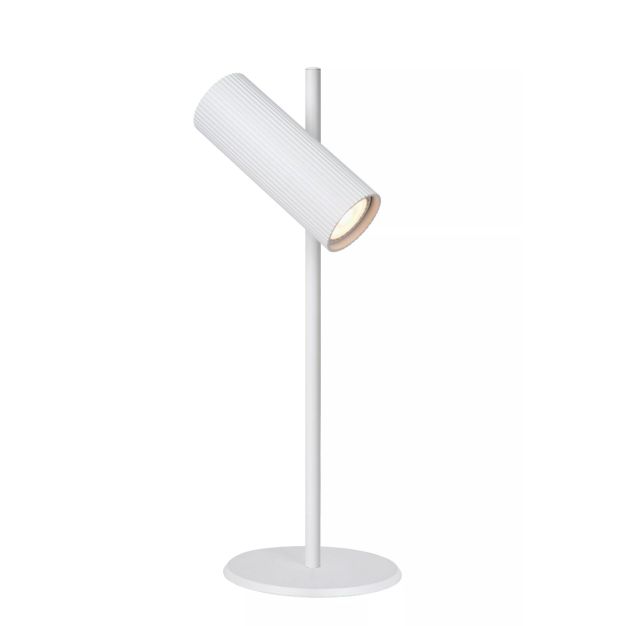 Lucide Clubs - lampe à poser - Ø 15 x 42 cm - blanc