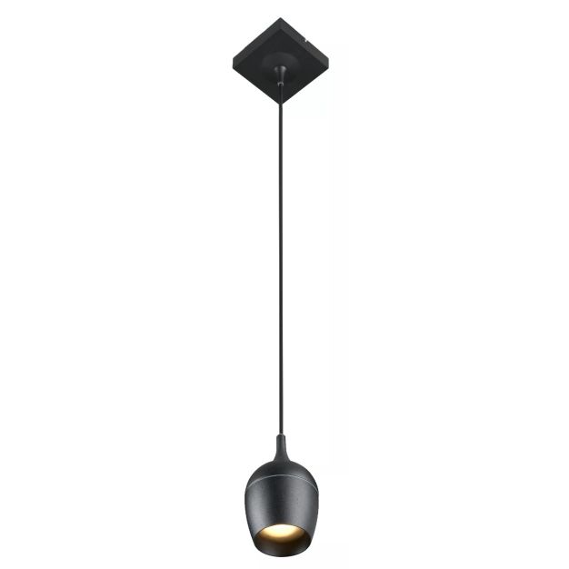 Lucide Preston - lampe suspendue - 10 x 10 x 146,7 cm - IP44 - noir