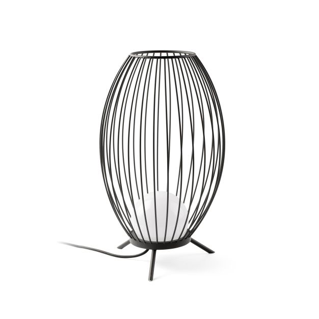 Faro Cage - lampadaire - Ø 13,4 x 57 cm - 12W LED incl. - IP65 - gris foncé