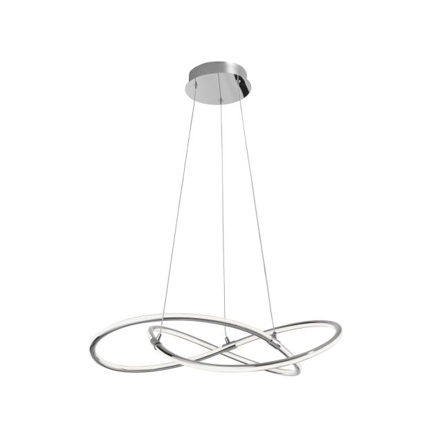 Nova Luce Martino - lampe suspendue - Ø 60 x 120 cm - 50W LED incl. - chrome