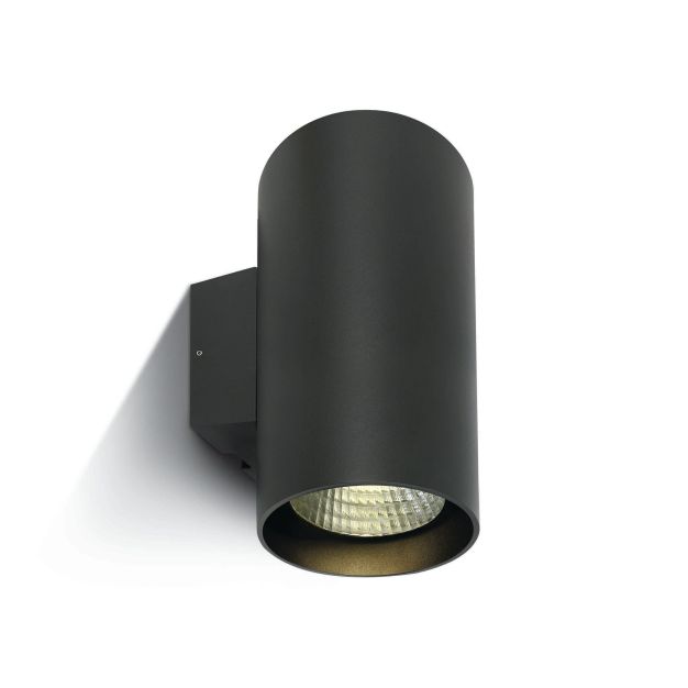 ONE Light Outdoor Wall Cylinders High Power - applique murale extérieure - 14 x 18 x 30 cm - 2 x 20W LED dimmable incl. - IP65 - anthracite - couleur de lumière blanc chaud