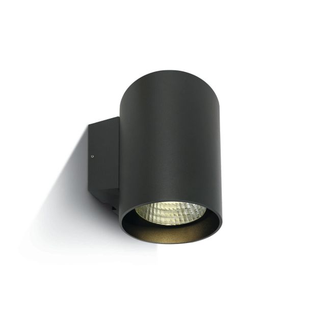 ONE Light Outdoor Wall Cylinders High Power - applique murale extérieure - 14 x 18 x 18,5 cm - 20W LED dimmable incl. - IP65 - anthracite - couleur de lumière blanc chaud