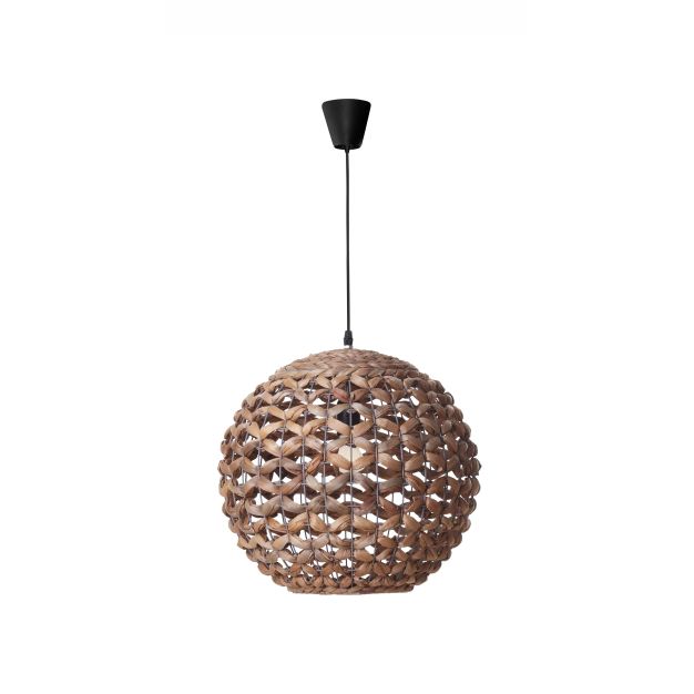 Nova Luce Griffin - lampe suspendue - Ø 50,5 x 250 cm - brun et noir