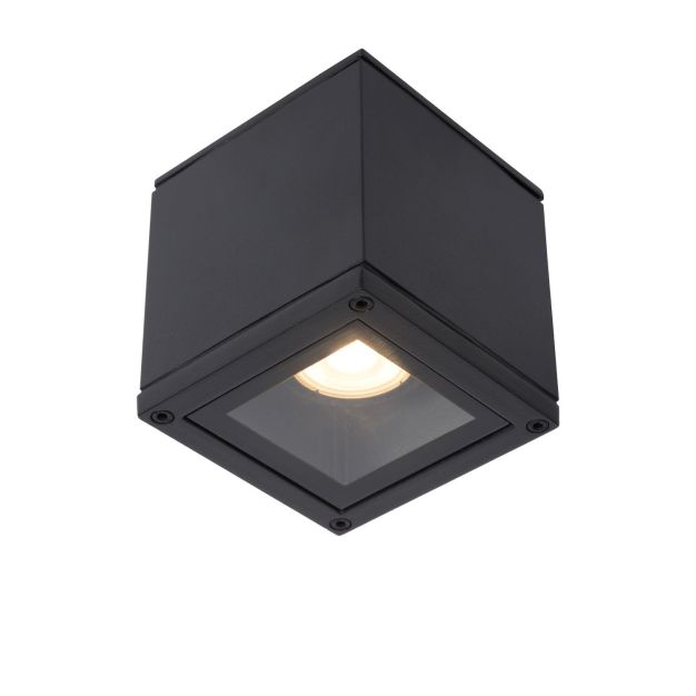 Lucide Aven - Spot en saillie - 9,3 x 9,3 x 9,6 cm - IP65 - noir