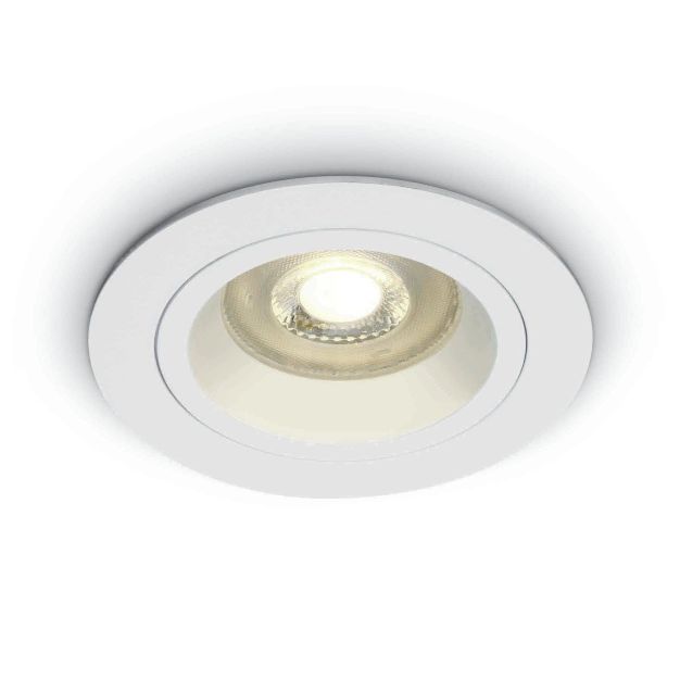 ONE Light Dark Light Dual Ring - spot encastré - Ø 92 mm, Ø 78 mm encastrable - blanc