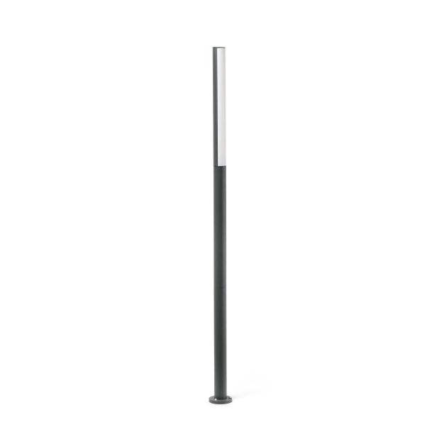 Faro Beret - lampadaire - Ø 6,5 x 180 cm - 16W LED incl. - IP54 - gris foncé