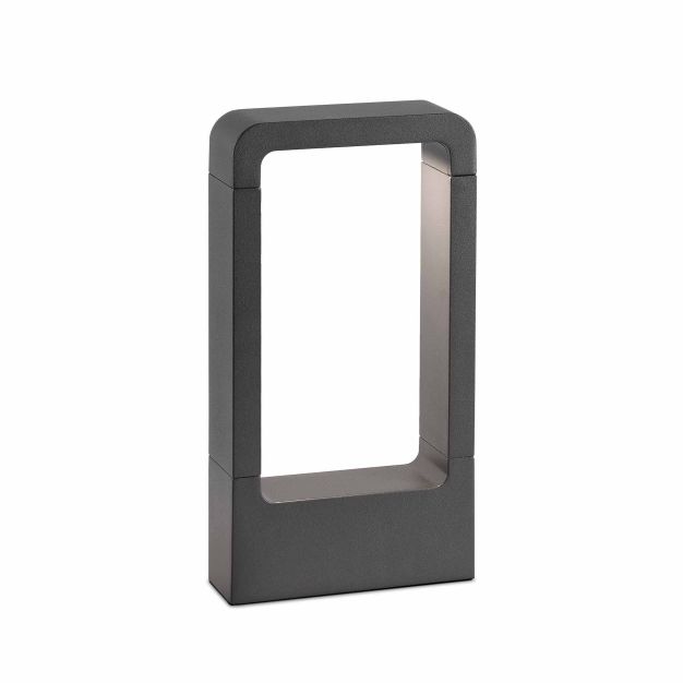 Faro Das - lampe de jardin - 16 x 5,4 x 30 cm - 8W LED incl. - IP54 - gris foncé