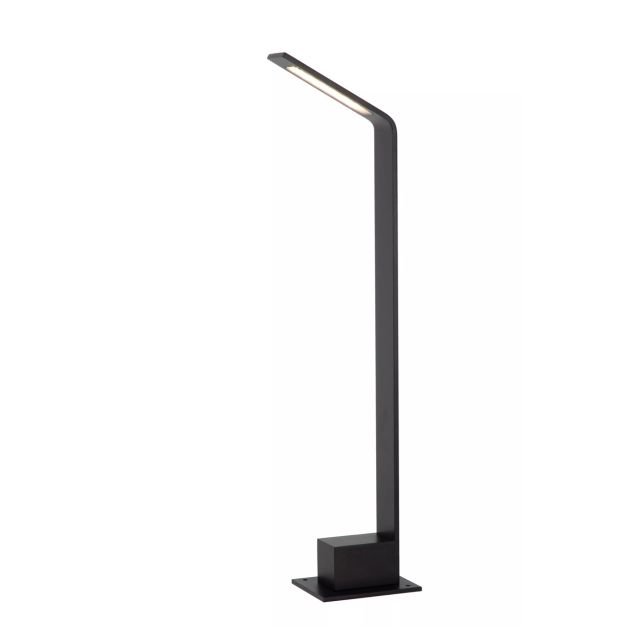 Lucide Lawford - lampe de jardin - 15 x 9,5 x 60 cm - 6W LED incl. - IP54 - noir