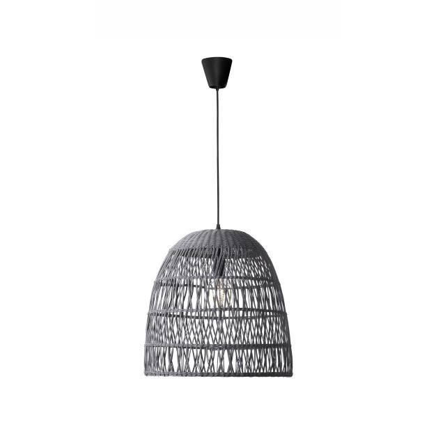 Nova Luce Destin - lampe suspendue - Ø 46,5 x 250 cm - gris et noir