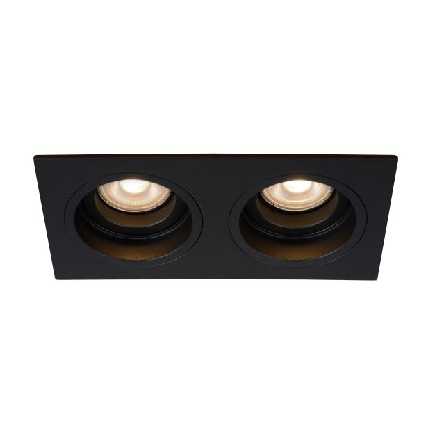 Lucide Embed - spot encastrable 2L - 175 x 91 mm, 170 x 83 mm encastrable - noir