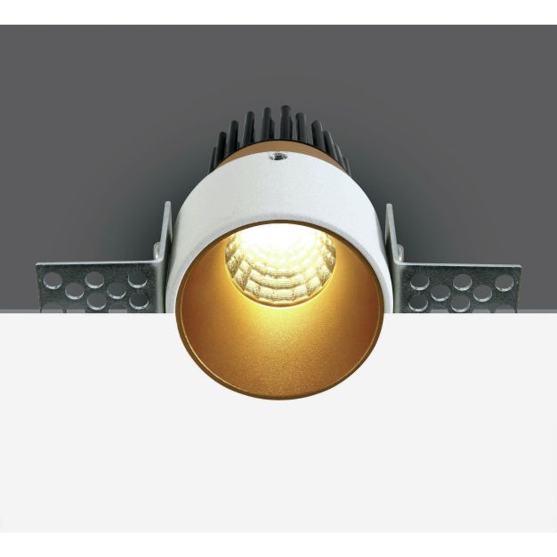 ONE Light - The Trimless Mini Range - spot encastré - Ø 35 mm, Ø 40 mm encastré - 3W LED dimmable incl - laiton et blanc