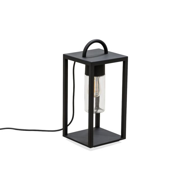 Konstsmide Bologna - lampe de table avec prise - 20 x 45,5 x 20 cm - IP44 - noir