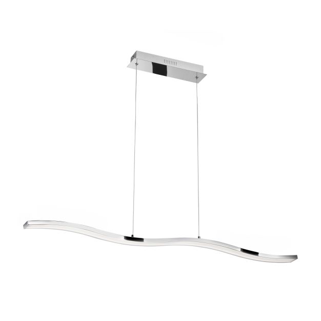 Nova Luce Cesena - lampe suspendue - 105 x 8,5 x 120 cm - 42W LED incl. - chrome