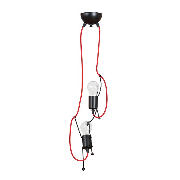 Emibig Bobi Hangman 2 - Lampe suspendue - 20 x 60 cm - noir