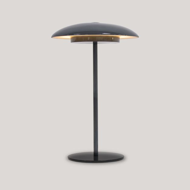 New Garden Sardinia 30 - lampe de table rechargeable - Ø 15 x 16 cm / Ø 15 x 28 cm - 3,5W LED dimmable incl. - IP44 - anthracite