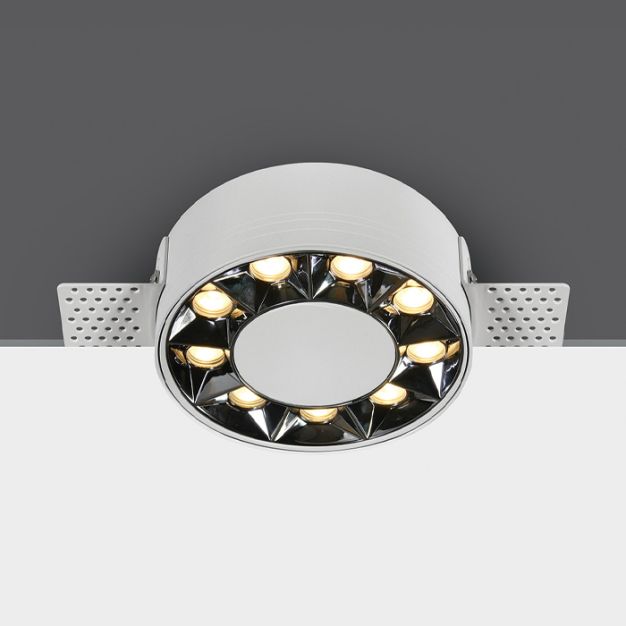 ONE Light Trimless Mirror Range - spot à encastrer - Ø 100 mm, Ø 100 mm à encastrer - 12W LED incl. - blanc