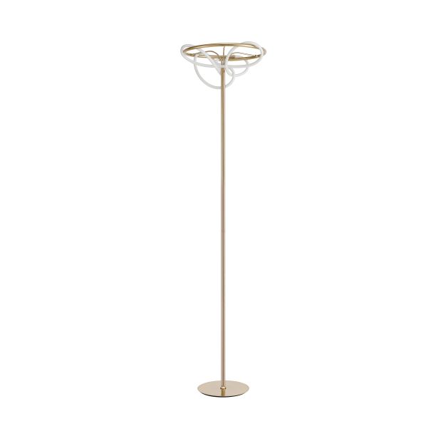 Nova Luce Tiriac - lampadaire - Ø 40 x 160 cm - 28W LED incl. - or et blanc