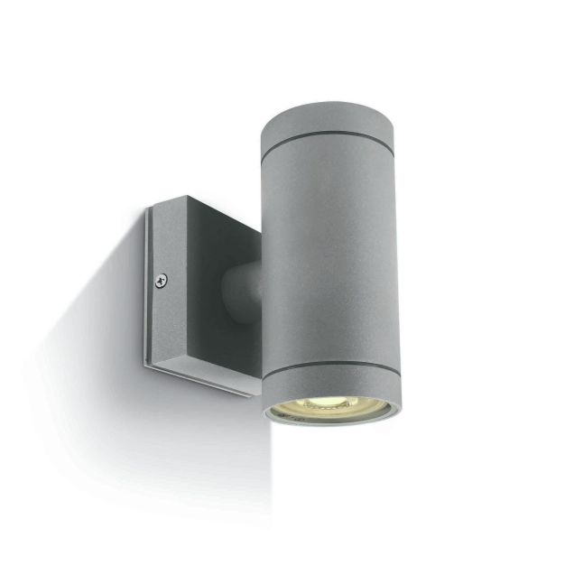 ONE Light GU10 Outdoor Cylinders - applique murale d'extérieur - Ø 6,5 x 14,2 cm - IP54 - gris