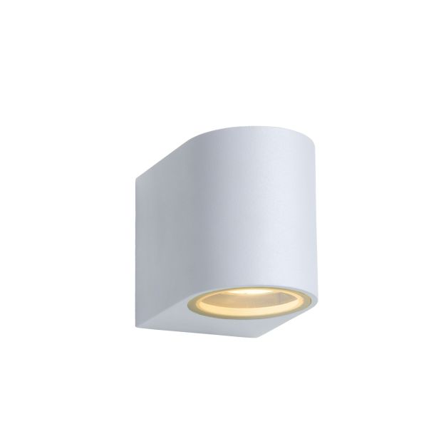 Lucide Zora Round 1 - applique murale extérieure - 6,5 x 9 x 8 cm - 5W LED dimmable incl - blanc