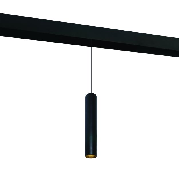 ONE Light système de rail magnétique - Suspensions cylindriques - Ø 4 x 190 cm - 9W LED incl. - noir