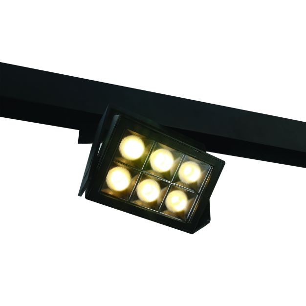 ONE Light système de rail magnétique - Shop Track Lights - spot sur rail - 15 x 3,9 x 12,6 cm - 26W LED incl - noir