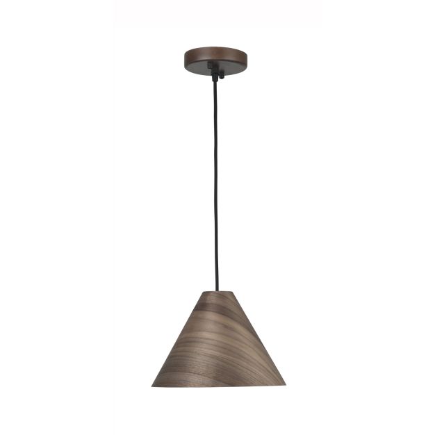 Nova Luce Wera - lampe suspendue - Ø 25 x 130 cm - brun foncé