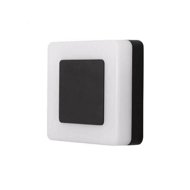 Nova Luce Tune - applique d'extérieur - 15 x 5,5 x 15 cm - 9W LED incl. - IP65 - noir et blanc