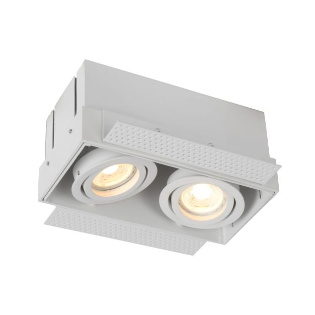 Lucide Trimless - spot encastrable - 185 x 97 mm, 185 x 97 mm format encastrable - blanc