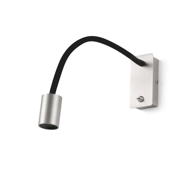 Faro Leser - applique murale avec interrupteur - 46 x 12 cm - 5W LED incl. - nickel satiné